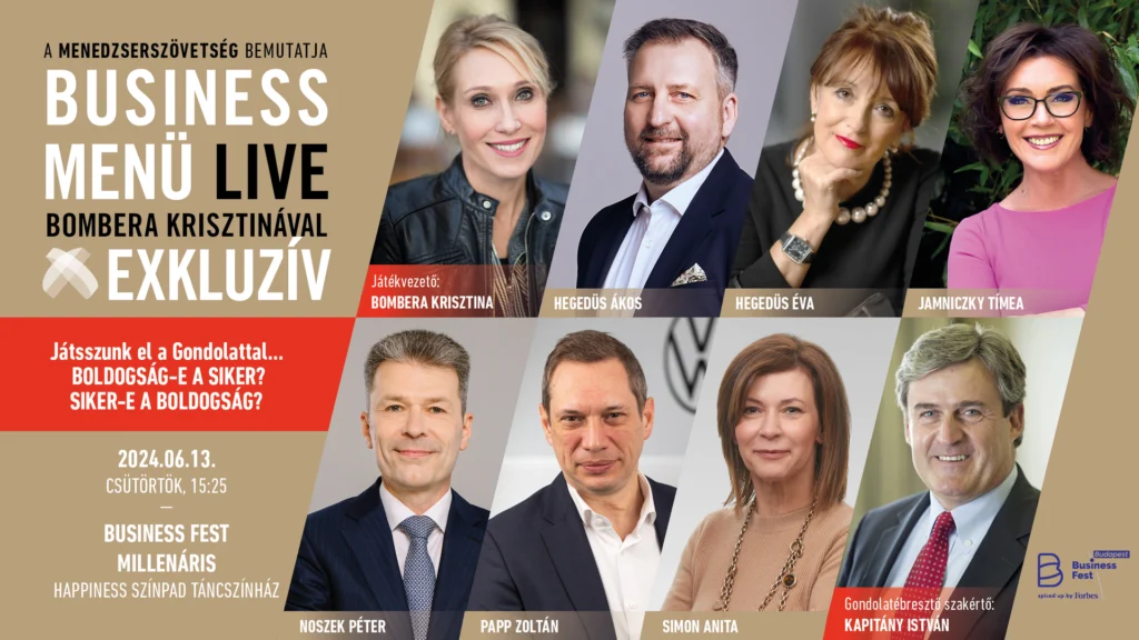 Boldogság-e a siker? Siker-e a boldogság? – Business Menü LIVE Bombera Krisztinával Exkluzív a Business Festen Remind magazin