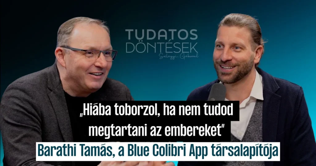 Barathi Tamás és Szilágyi Gábor a Tudatos Döntések podcast stúdiójában