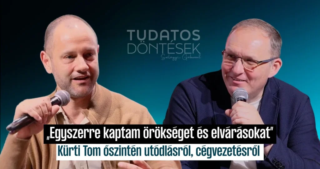 Kürti Tom és Szilágyi Gábor a Tudatos Döntések podcast stúdiójában