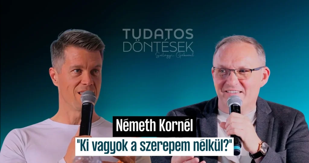 Németh Kornél és Szilágyi Gábor a Tudatos Döntések podcast stúdiójában